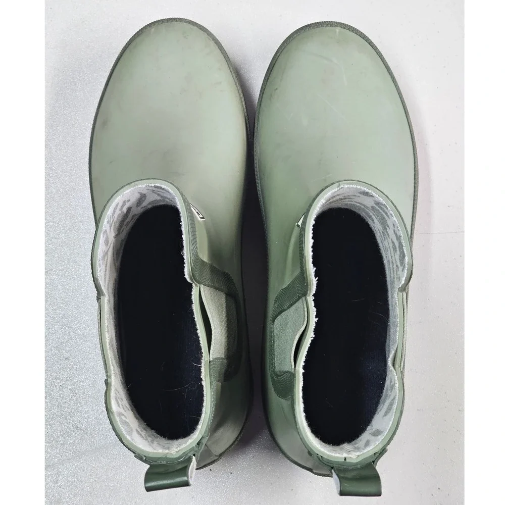 Smith & Hawken Womens Sage Green Ankle Rain Boots Chelsea Rubber Size 7